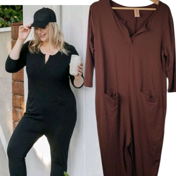Smash And Tess Brown Jumpsuit monday Romper M - Picture 1 of 15